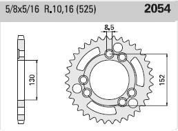 Couronne acier 45 dents