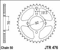 Couronne acier C45 haute résistance 45 dents