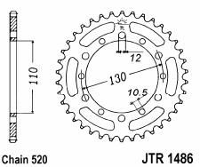 Couronne acier C45 haute résistance 42 dents