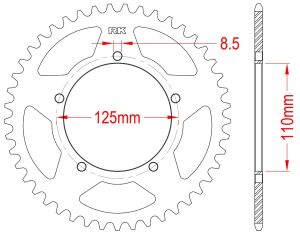 Couronne acier 56 dents