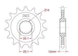 Pignon avant 12 dents