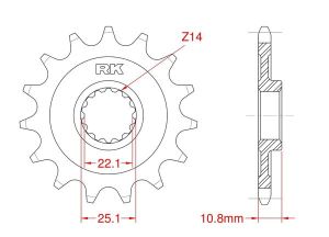 PIgnon avant moto 15 dents