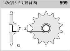 Pignon avant 12 dents