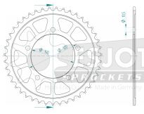 Steel rear sprocket 43 teeth