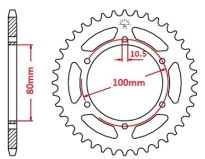 Aluminium rear sprocket 38 teeth