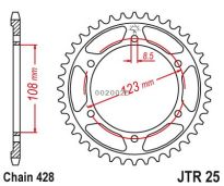 Steel rear sprocket 58 teeth