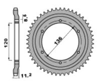 Steel rear sprocket 47 teeth