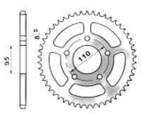 Steel rear sprocket 45 teeth