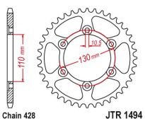 Steel rear sprocket 56 teeth