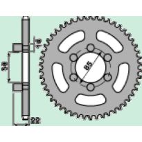 Steel rear sprocket 46 teeth