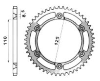 Aluminium rear sprocket 55 teeth