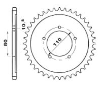 Steel rear sprocket 42 teeth