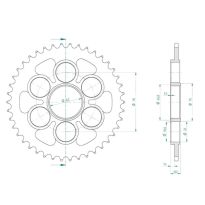 Steel rear sprocket 39 teeth