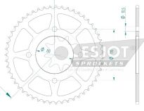 Steel rear sprocket 51 teeth