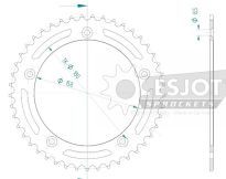 Steel rear sprocket 45 teeth