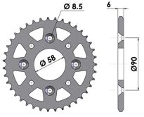 Steel rear sprocket 41 teeth