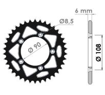 Steel rear sprocket 38 teeth