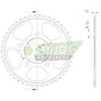 Steel rear sprocket 42 teeth