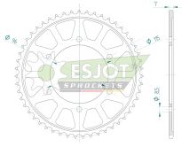 Steel rear sprocket 51 teeth