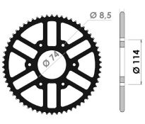 Steel rear sprocket 64 teeth