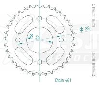 Steel rear sprocket 35 teeth