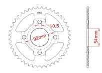 Steel rear sprocket 47 teeth