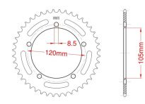 Steel rear sprocket 49 teeth