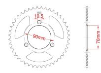 Steel rear sprocket 36 teeth