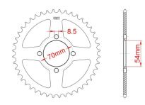 Steel rear sprocket 41 teeth