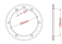 Steel rear sprocket 48 teeth