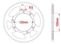 Steel rear sprocket 62 teeth