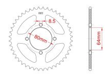 Steel rear sprocket 34 teeth