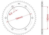 Steel rear sprocket 52 teeth