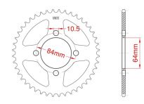 Steel rear sprocket 49 teeth