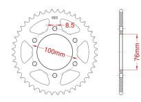 Steel rear sprocket 43 teeth