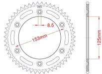 Steel rear sprocket 54 teeth