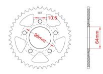 Steel rear sprocket 51 teeth