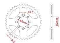 Steel rear sprocket 46 teeth