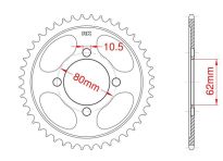 Steel rear sprocket 49 teeth