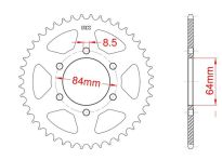 Steel rear sprocket 47 teeth