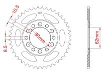 Steel rear sprocket 45 teeth