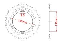 Aluminium rear sprocket 46 teeth