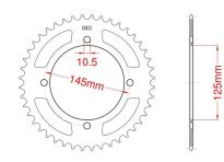 Steel rear sprocket 39 teeth