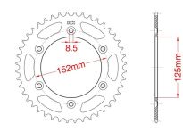 Steel rear sprocket 48 teeth