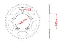 Steel rear sprocket 42 teeth