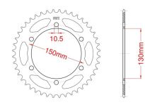 Steel rear sprocket 42 teeth