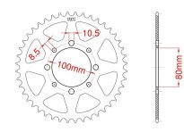 Steel rear sprocket 39 teeth