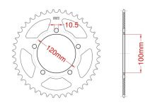 Steel rear sprocket 40 teeth