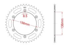 Aluminium rear sprocket 46 teeth