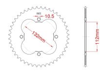 Steel rear sprocket 36 teeth